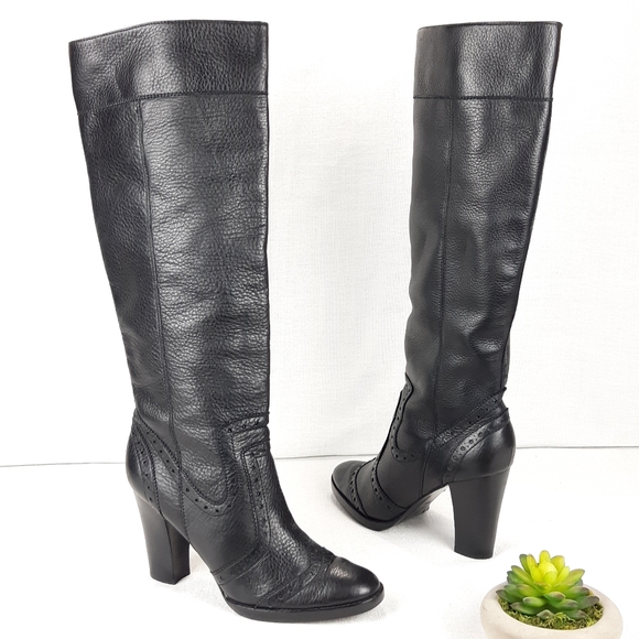 MICHAEL KORS LEATHER TALL HIGH HEELS BOOTS - Picture 10 of 16